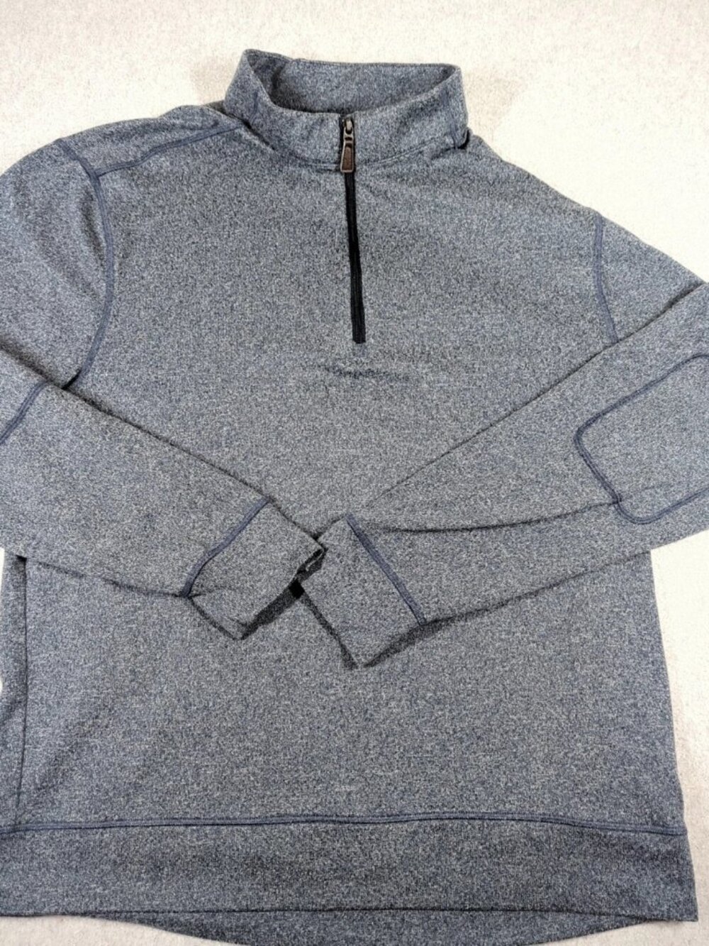 Greg Norman Sweater Men's Large Gray Long Sleeve 1/4 Zip Pullover Golf